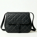 Belibags Quilted Black Leather Crossbody Bag – Modern Elegant Handbag