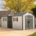 Lifetime 20' x 8' Outdoor Storage Shed – Dual-Entry High-Density Polyethylene Workshop