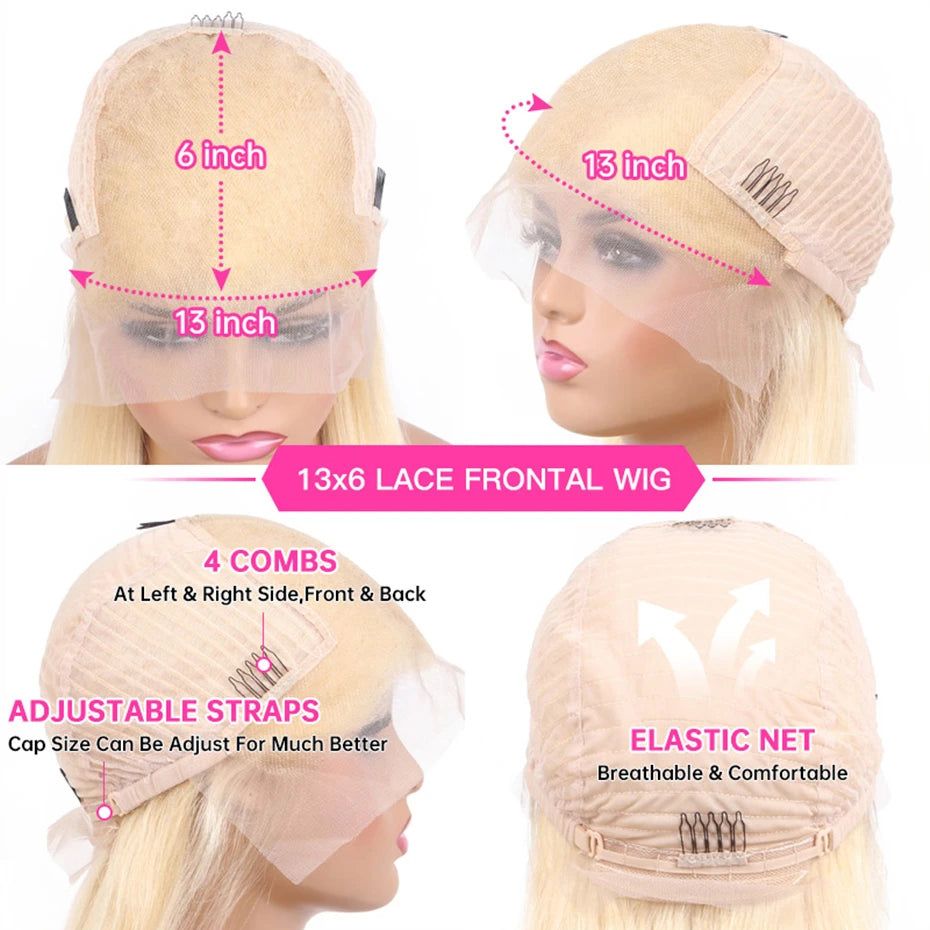30 40 inch 13x6 Mint Green Lace Front Human Hair Wigs For Wome Straight Brazilian Remy Lace Frontal Wig Pre Plucked 250% Density