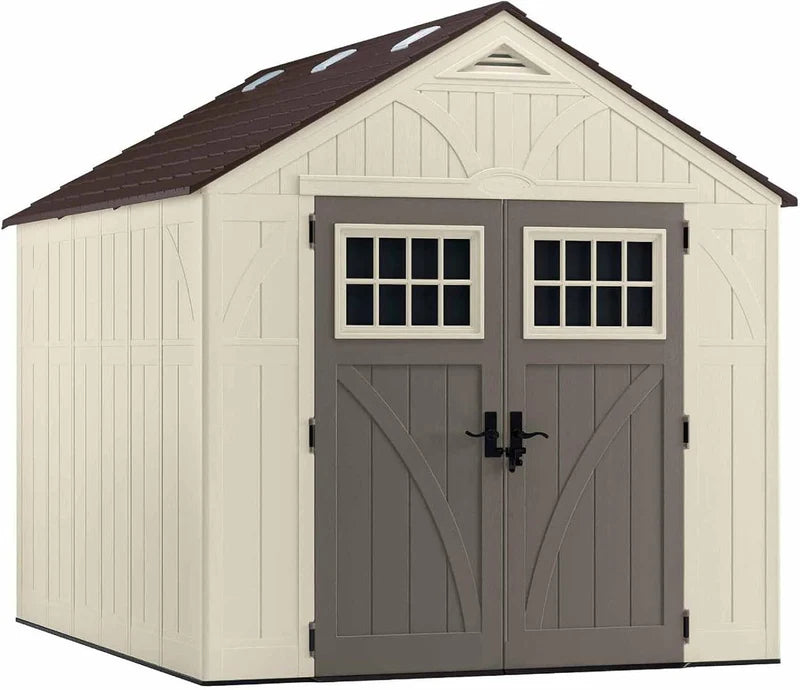 Suncast Tremont 8' x 10' Resin Storage Shed – Steel-Reinforced Outdoor Utility Workshop